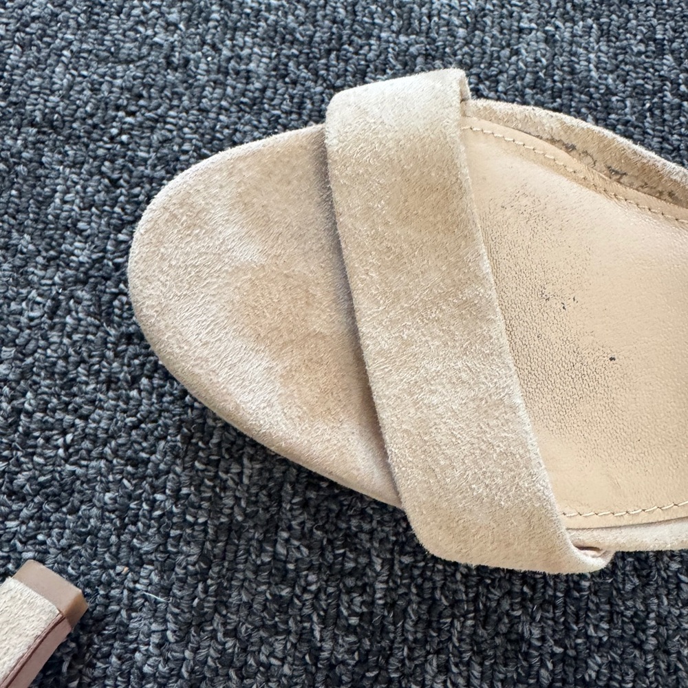 Veronica Beard Darcelle Suede Platform Ankle-Wrap Heeled Sandals Size 7.5 - Picture 7 of 9
